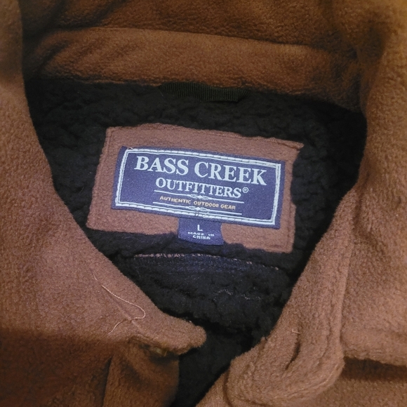 Bass Creek Outfitters Tan Mens Fleece Shacket L - Picture 5 of 5